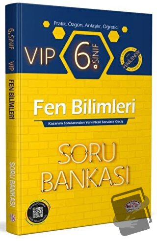 6. Sınıf VIP Fen Bilimleri Soru Bankası - Kolektif - Editör Yayınevi -