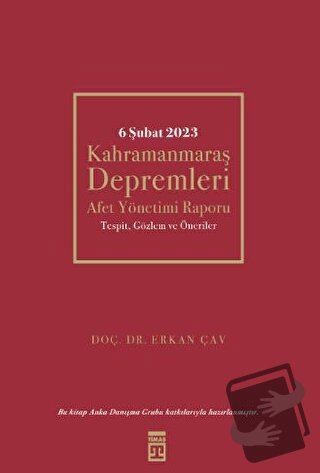 6 Şubat Kahramanmaraş Depremleri - Erkan Çav - Timaş Yayınları - Fiyat