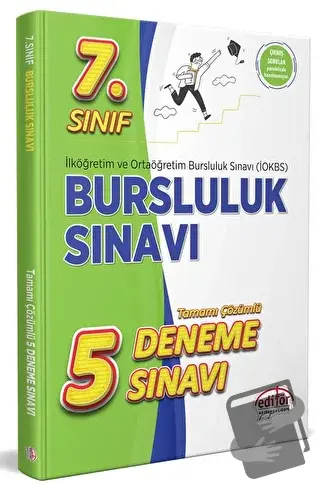 7. Sınıf Bursluluk Sınavı Çözümlü 5 Deneme Sınavı - Kolektif - Editör 