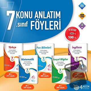 7. Sınıf Etkileşimli Konu Anlatım Föyleri Seti - Kolektif - 4 Adım Yay