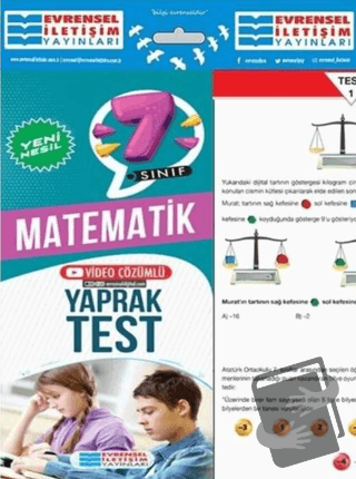 7. Sınıf Matematik Yeni Nesil Video Çözümlü Yaprak Test - Kolektif - E