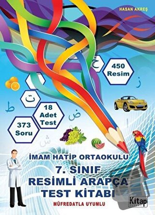 7. Sınıf Resimli Arapça Test Kitabı - Hasan Akreş - Kitap Dünyası Yayı