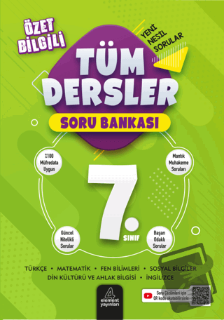 7. Sınıf Tüm Dersler Soru Bankası - Kolektif - 4 Element Yayınları - F