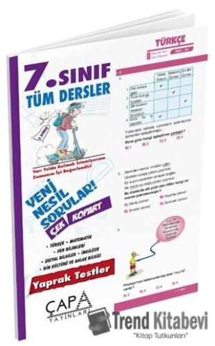 7. Sınıf Tüm Dersler Yaprak Test, Kolektif, Çapa Yayınları, Fiyatı, Yo