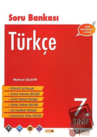 7. Sınıf Türkçe Soru Bankası - Mahmut Celayir - 4 Adım Yayınları - Fiy