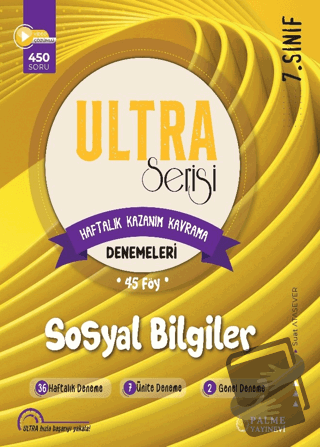 7. Sınıf Ultra Serisi Sosyal Bilgiler Denemeleri 45 Föy - Suat Ataseve