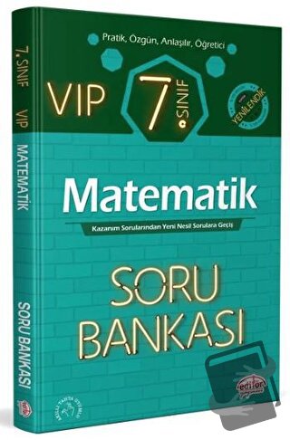 7. Sınıf VIP Matematik Soru Bankası - Kolektif - Editör Yayınevi - Fiy