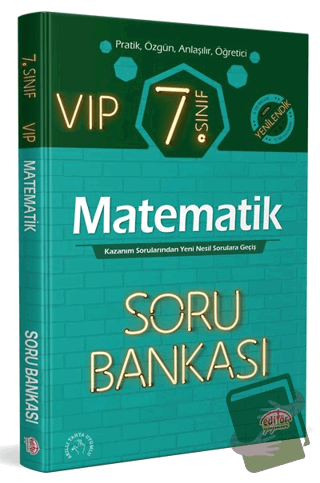 7. Sınıf VIP Matematik Soru Bankası - Kolektif - Editör Yayınevi - Fiy