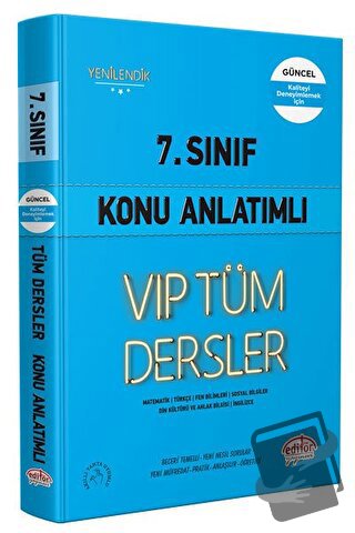 7. Sınıf VIP Tüm Dersler Konu Anlatımlı Mavi Kitap - Kolektif - Editör