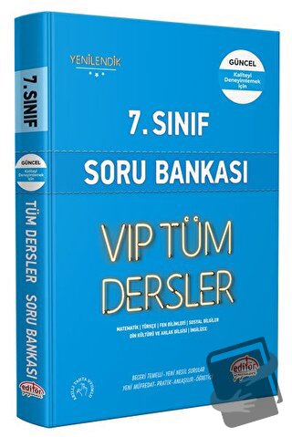 7. Sınıf VIP Tüm Dersler Soru Bankası Mavi Kitap - Kolektif - Editör Y