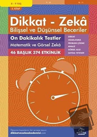 8-9 Yaş Dikkat - Zeka Bilişsel ve Düşünsel Beceriler 5. Kitap - 10 Dak