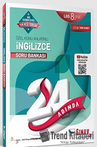 8. Sınıf 24 Adımda İngilizce Soru Bankası, Kolektif, Sınav Yayınları, 