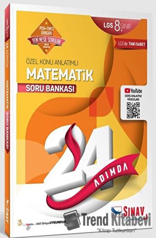 8. Sınıf 24 Adımda Matematik Soru Bankası, Kolektif, Sınav Yayınları, 