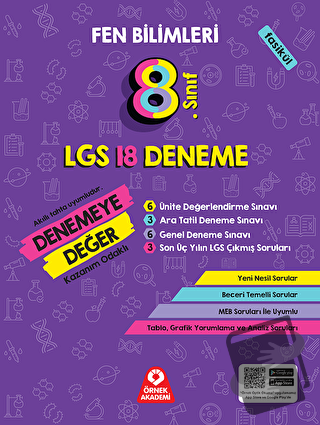 8. Sınıf Denemeye Değer Fen Bilimleri LGS 18 Deneme - Ayşe Büşra Yükse