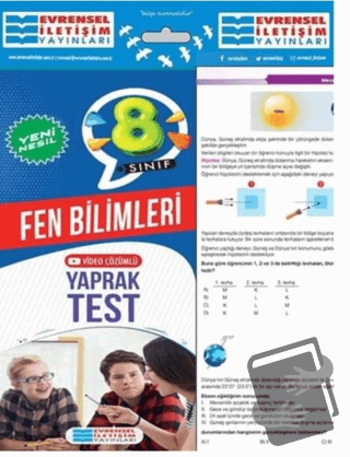 8. Sınıf Fen Bilimleri Yeni Nesil Video Çözümlü Yaprak Test - Kolektif