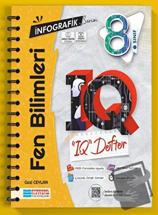 8. Sınıf İnfografik Serisi Fen Bilimleri IQ Defter - Gazi Ceylan - Evr