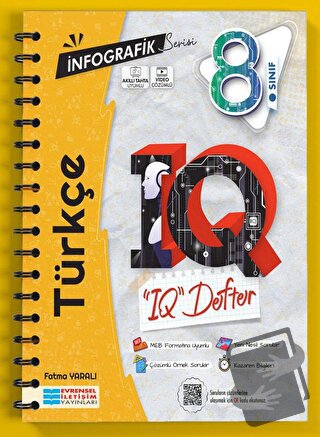 8. Sınıf İnfografik Serisi Türkçe IQ Defter - Fatma Yaralı - Evrensel 