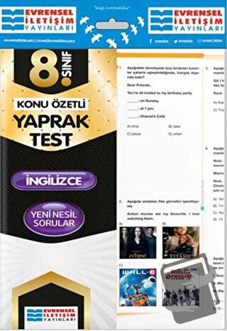 8. Sınıf İngilizce Konu Özetli Yaprak Test - Kolektif - Evrensel İleti