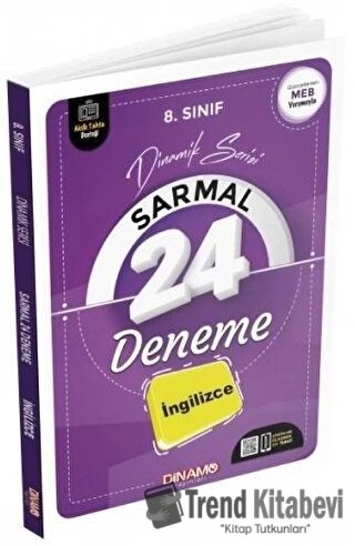 8. Sınıf İngilizce Sarmal 24 Deneme, Kolektif, Dinamo Yayınları, Fiyat