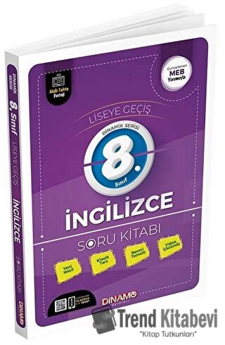 8. Sınıf İngilizce Soru Bankası, Kolektif, Dinamo Yayınları, Fiyatı, Y