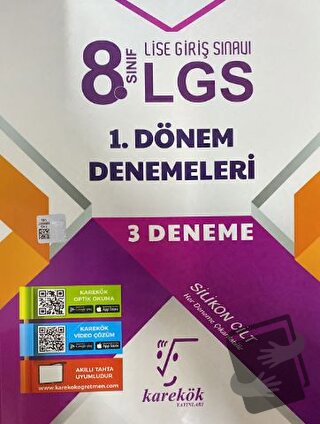 8.Sınıf LGS 1.Dönem Denemeleri 3 Deneme - Kolektif - Karekök Yayıncılı