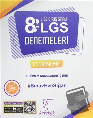 8. Sınıf LGS 1. Dönem Konuları 10 Deneme Kitabı - Kolektif - Karekök Y