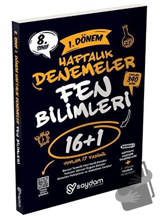 8. Sınıf LGS Fen Bilimleri 1.Dönem 16+1 Haftalık Kazanım Denemeleri - 