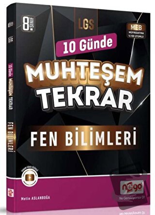 8. Sınıf LGS Fen Bilimleri 10 Günde Muhteşem Tekrar - Kolektif - Nego 