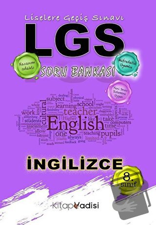 8. Sınıf LGS İngilizce Soru Bankası - Hüseyin Toker - Kitap Vadisi Yay