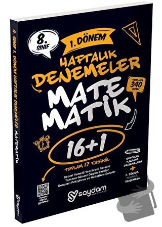 8. Sınıf LGS Matematik 1. Dönem 16+1 Haftalık Kazanım Denemeleri - Kol