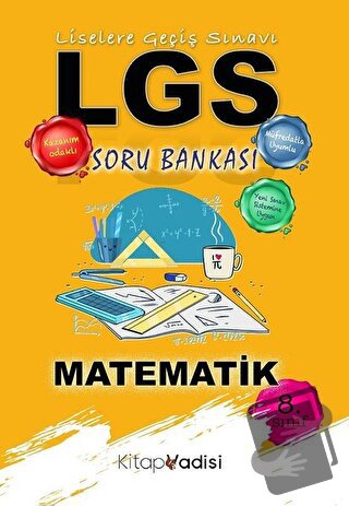 8. Sınıf LGS Matematik Soru Bankası - Hüseyin Toker - Kitap Vadisi Yay