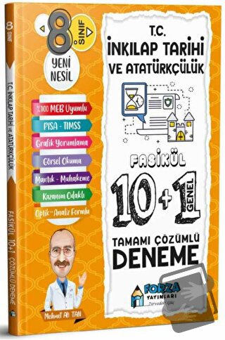 8. Sınıf LGS T.C. İnkılap Tarihi ve Atatürkçülük Tamamı Çözümlü Fasikü