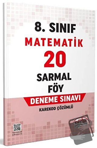 8. Sınıf Matematik 20 Sarmal Föy Deneme Sınavı - Kolektif - Editör Yay