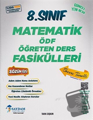 8. Sınıf Matematik ÖDF Öğreten Ders Fasikülleri - Tarık Coşkun - Sayda