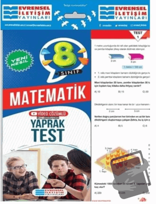 8. Sınıf Matematik Yeni Nesil Video Çözümlü Yaprak Test - Kolektif - E