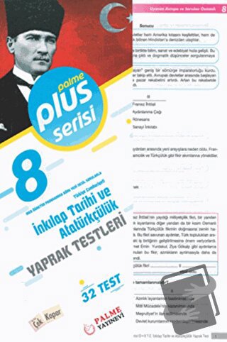 8. Sınıf Pus Serisi T.C. İnkılap Tarihi ve Atatürkçülük Yaprak Testler