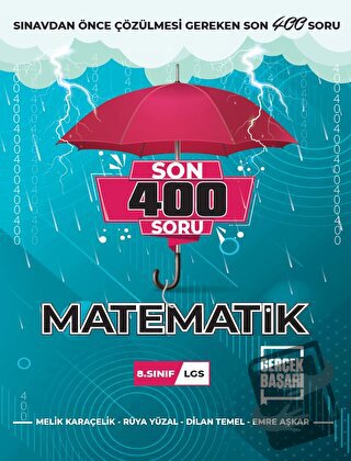 8. Sınıf Son 400 Soru Matematik Soru Bankası - Melik Karaçelik - Gerçe