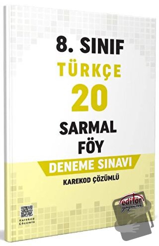 8. Sınıf Türkçe 20 Sarmal Föy Deneme Sınavı - Kolektif - Editör Yayıne