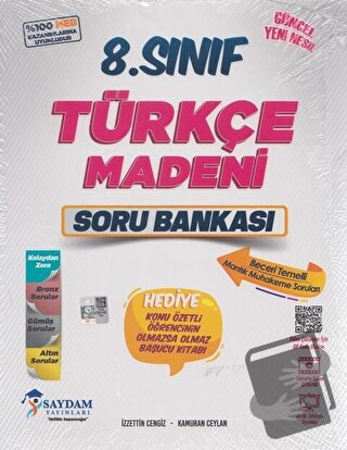 8. Sınıf Türkçe Madeni Soru Bankası - İzzettin Cengiz - Saydam Yayınla