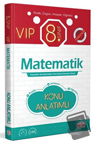 8. Sınıf VIP Matematik Konu Anlatımı - Kolektif - Editör Yayınevi - Fi