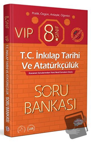 8. Sınıf VIP T.C. İnkılap Tarihi ve Atatürkçülük Soru Bankası - Kolekt