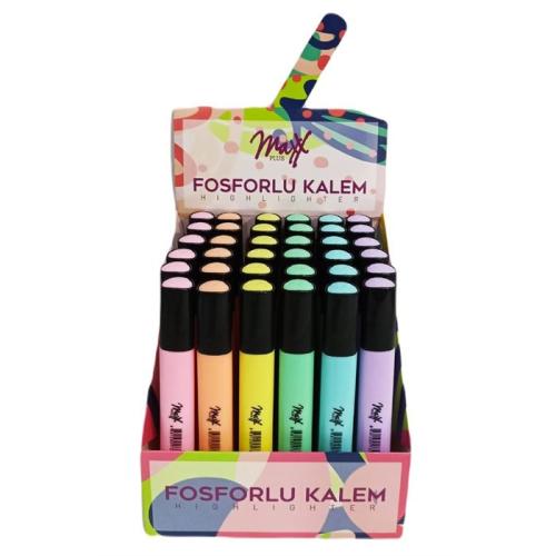 Maxx Fosforlu Kalem Pastel Mx-2620 - 36'lı Paket - - Maxx - Fiyatı - Y