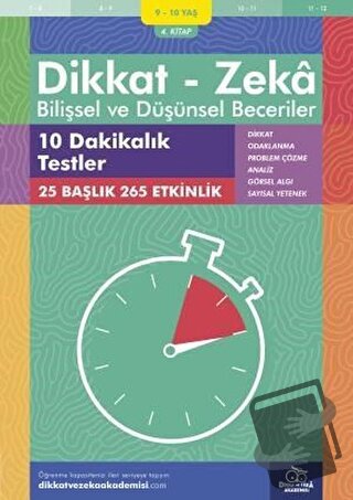 9-10 Yaş Dikkat - Zeka Bilişsel ve Düşünsel Beceriler 4. Kitap - 10 Da