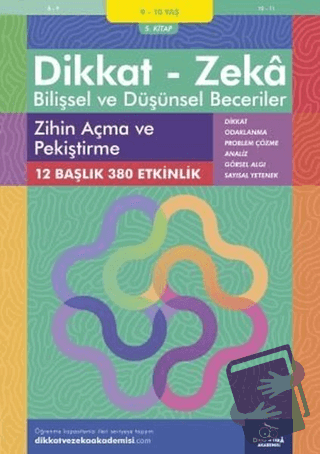 9-10 Yaş Dikkat - Zeka Bilişsel ve Düşünsel Beceriler 5. Kitap - Zihin