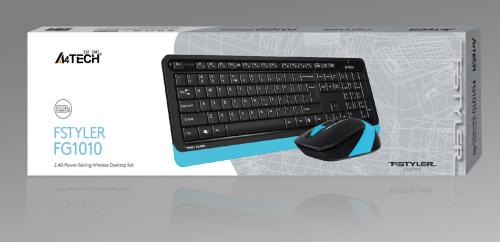 A4 Tech Fg1010 2.4G Mavi Q Fn-Mm Klv+Optik Mouse Set - - A4Tech - Fiya