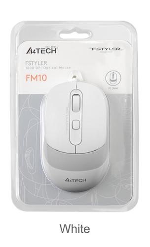 A4 Tech Fm10 Usb Fstyler Beyaz Optik 1600 Dpı Mouse - - A4Tech - Fiyat