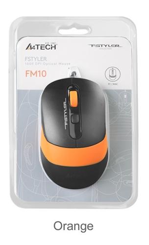 A4 Tech Fm10 Usb Fstyler Turuncu Optik 1600 Dpı Mouse - - A4Tech - Fiy