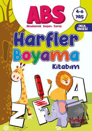 ABS 4-6 Yaş Harfler Boyama Kitabım - Buçe Dayı - Pinokyo Yayınları - F