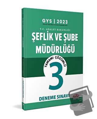 Adalet Bakanlığı Şube Müdürü Merkez) - Şef Merkez) GYS Çözümlü 3 Denem