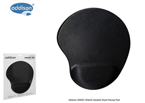 Addison 300521 Bileklik Destekli Siyah Mouse Pad - - Addıson - Fiyatı 